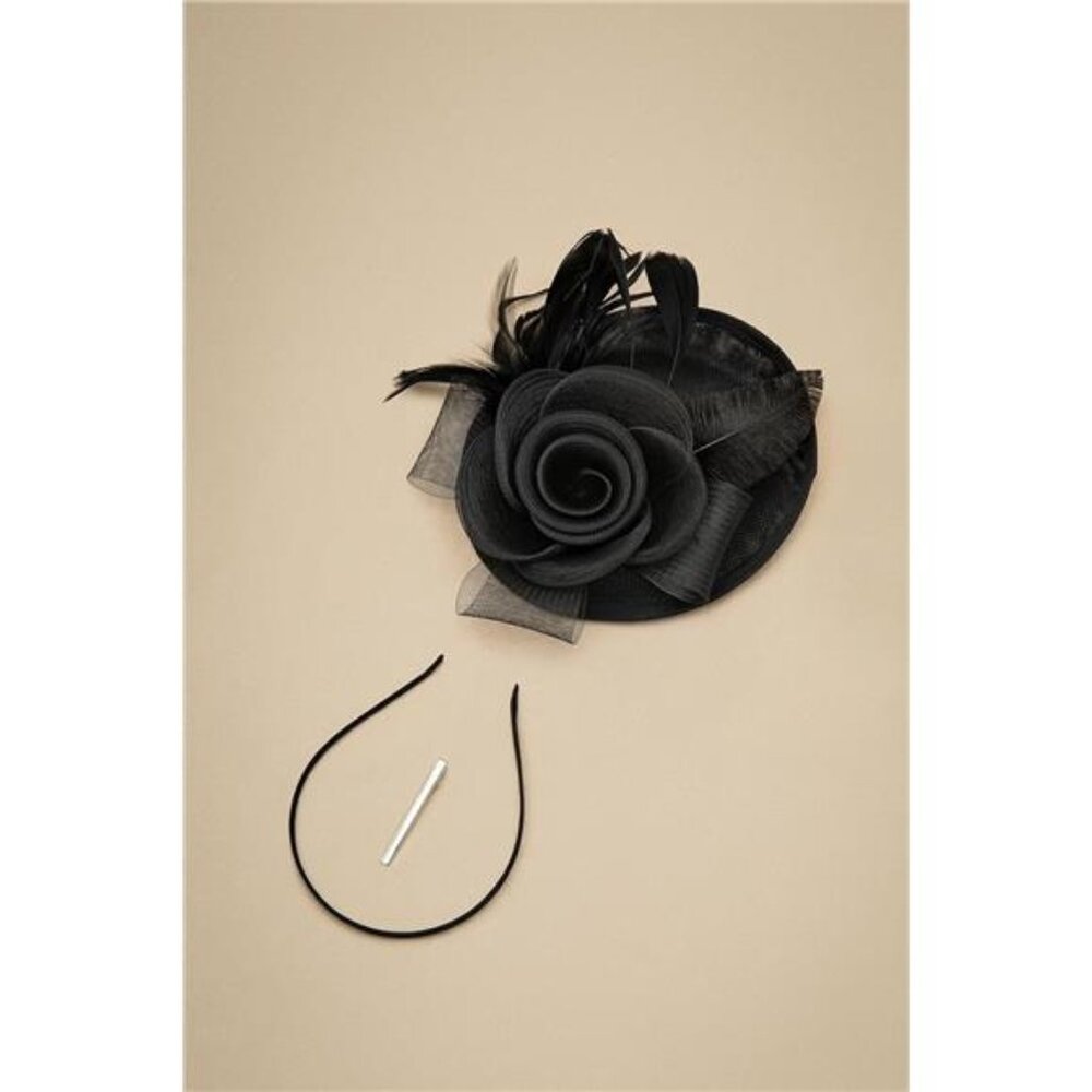 Tea Party Kentucky Fascinator Derby Pillbox Hat Black - Picture 3 of 5
